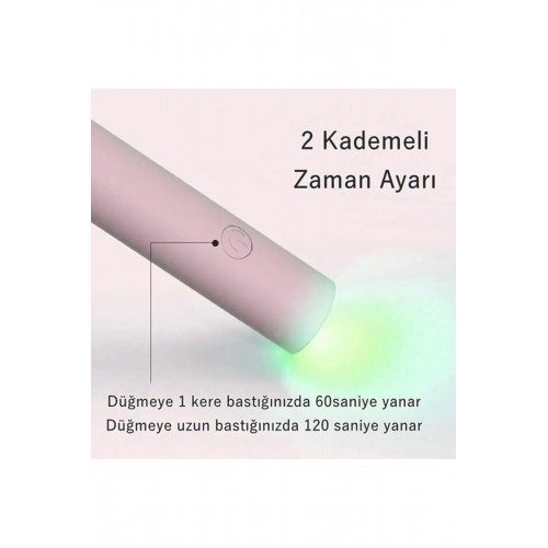 Yeni Tasarım Mini El Tipi Taşınabilir 3 W Usb Şarjlı Pembe Tırnak Oje Kurutucu Ultraviyole Mor Işık