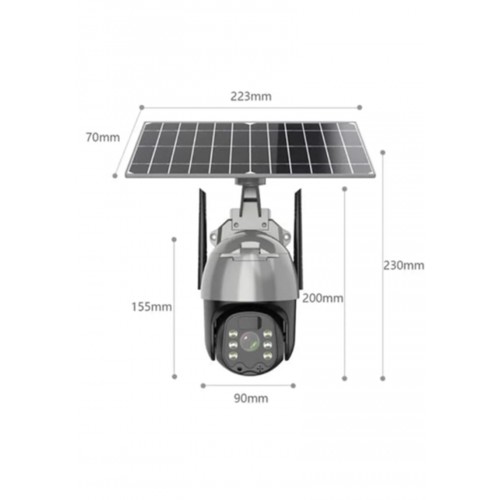 Güneş Enerjili Güvenlik Kamerası Solar Güneş Enerjili Ip Kamera Sim Kartı Tak / Kullan Imei Kayıtlı - Renkli 4g Kamera