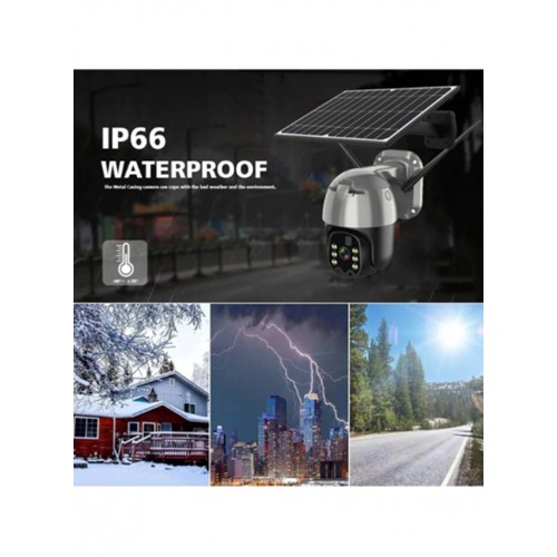 Güneş Enerjili Güvenlik Kamerası Solar Güneş Enerjili Ip Kamera Sim Kartı Tak / Kullan Imei Kayıtlı - Renkli 4g Kamera