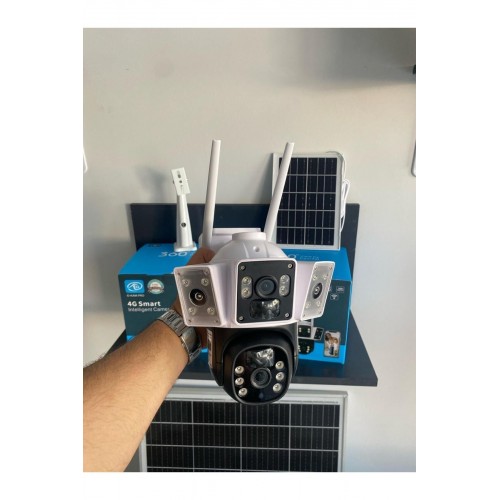 4g Smart Güneş Enerjili Güvenlik Kamerası Solar Güneş Enerjili Ip Kamera Sim Kartı Tak / Kullan / imei Kayıtlı