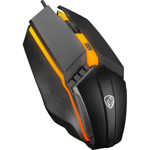 HKM-X86 Quın Siyah USB Gökkuşağı Zemin Aydınlatmalı Gaming Oyuncu Klavye + Mouse Set