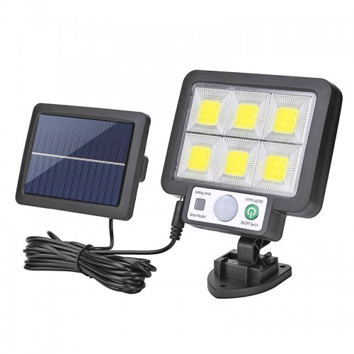 F72 Güneş Enerjili Cob LED Solar Panel Güneş Enerjili 3 Mod Harekete Duyarlı Duvar Lambası / sokak Lambası 3.5 mt Kablo