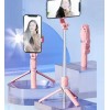 S03 Led Işıklı Tripod Bluetooth Kumandalı Üçü Birarada Selfie Çubuğu Monopod ( PEMBE )
