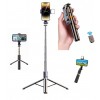 K8 Led 3in1 Bluetooth Kumandalı 130cm Tripod Telefon Tutuculu Led ışıklı Selfie Çubuğu Telefon Tripodu Monopod