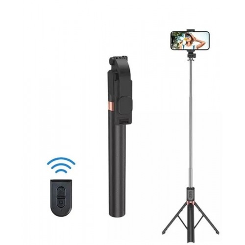K9 2in1 Bluetooth Kumandalı 170 Cm Tripod Telefon Tutuculu Selfie Çubuğu Telefon Tripodu