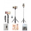 K9 2in1 Bluetooth Kumandalı 170 Cm Tripod Telefon Tutuculu Selfie Çubuğu Telefon Tripodu