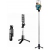 K03 Siyah Kablosuz Kumandalı Telefon Selfie Çubuğu Monopod Ayaklı Tripod Bluetooth Dikey veya Yatay Telefonu Koyabilirsiniz