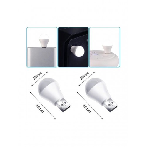 Ampul Tasarımlı Taşınabilir Mini USB LED Işık Lamba Gece Lambası Tüm USB Girişleriyle Uyumlu
