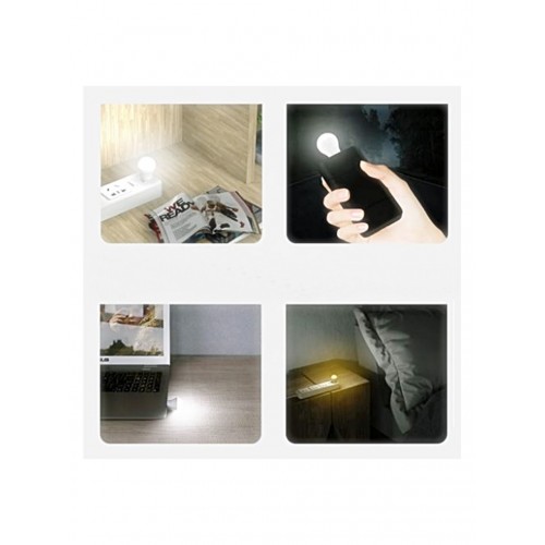 Ampul Tasarımlı Taşınabilir Mini USB LED Işık Lamba Gece Lambası Tüm USB Girişleriyle Uyumlu