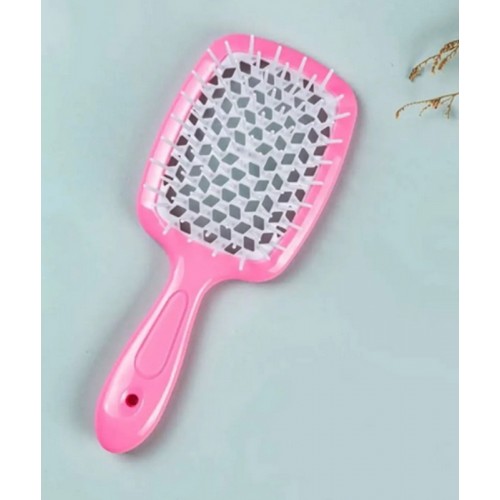 gaman 4 in 1 Saç Bakım Sprey Şişesi+Saç Bakım Yağı Uygulama Şişesi+Masaj Tarağı+Saç Açıcı Hollow Tarak Set ( PEMBE )