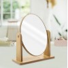 Makyaj Aynası Ahşap Masa Aynası Oval Ayarlanabilir Makeup Mirror Büyük Boy 22Cm
