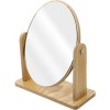 Makyaj Aynası Ahşap Masa Aynası Oval Ayarlanabilir Makeup Mirror Büyük Boy 22Cm