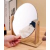 Makyaj Aynası Ahşap Masa Aynası Oval Ayarlanabilir Makeup Mirror Büyük Boy 22Cm