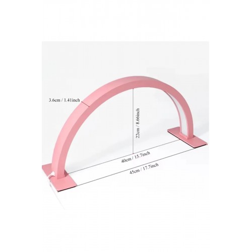 Masa Üstü Yarım Ay Ring Light Stand Güzellik Solunu Led Işık Tırnak-kirpik-manikür Işık PEMBE