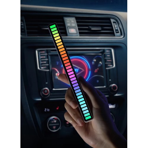 Rgb Çubuk Sese Duyarlı Ekolayzer (ŞARJLI-TAŞINABİLİR) Siyah