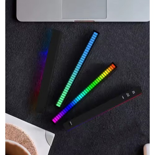 Rgb Çubuk Sese Duyarlı Ekolayzer (ŞARJLI-TAŞINABİLİR) Siyah