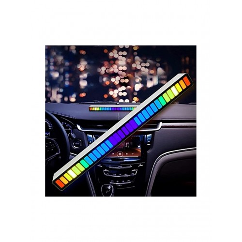 Rgb Çubuk Sese Duyarlı Ekolayzer (ŞARJLI-TAŞINABİLİR) Siyah