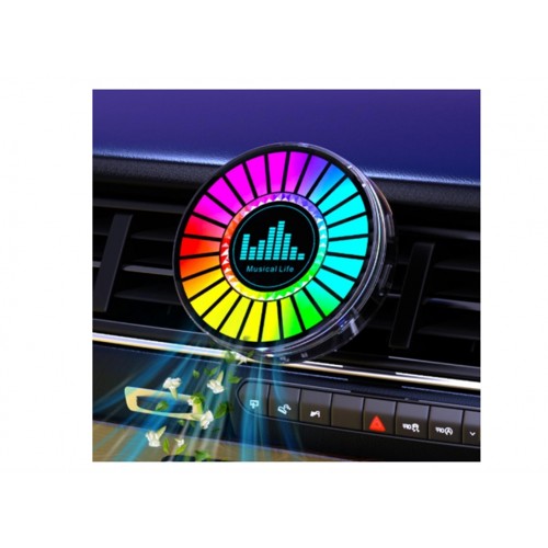 Rgb Bluetoothlu Sese Duyarlı Ekolayzer LED Işık ( Araç Içi Torpido ve Gamerlar Uyumlu ) 1 adet