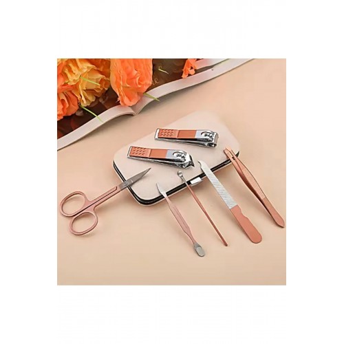 Rose Gold Çantalı Taşınabilir Kişisel Bakım Seti Paslanmaz Çelik Cımbız - Manikür&pedikür Seti N0-2-3