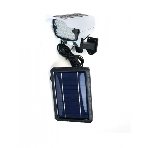 JLP-2177 66 Led Güneş Enerjili  Mod Kumandalı 4.7 Metre Kablolu Sensörlü Kamera Görünülü Solar Lamba - Sahte Kamera