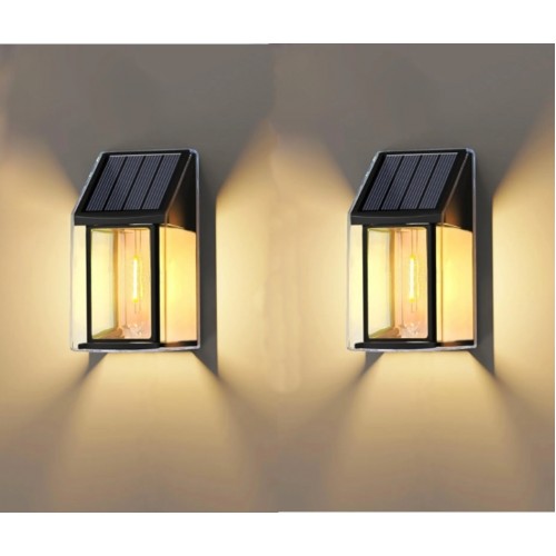 SL-08 2 Adet Dekoratif Bağ Bahçe Balkon Dış Mekan İçin Solar Güneş Enerjili Dekoratif Lamba - Aydınlatma