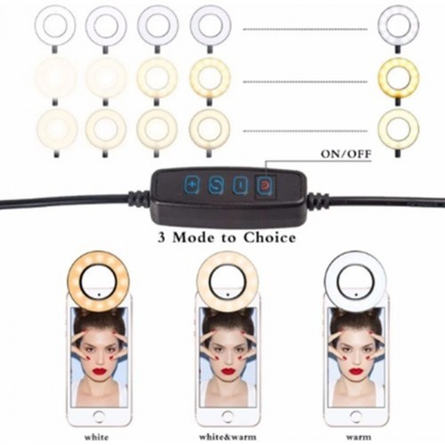 3 Renk Işıklı Parlaklığı Ayarlanablir Led Ring Light Youtuber Light Stüdyo Işığı Akrobat Led Masa Lambası