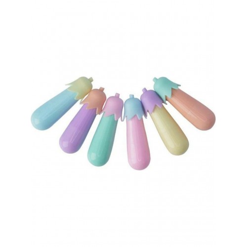 Ultra Soft Pastel Renkler 6 Lı Fosforlu Kalem Patlıcan Görünümlü