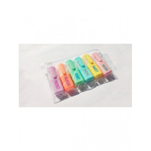 Mini Kapsül 6' Lı Fosforlu Kalem 6 Renk ( Sweet )
