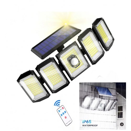 300 Led Güneş Enerjili 3 Mod Kumandalı 3 Metre Kablolu Kaliteli Sensörlü Solar Sokak Lambası