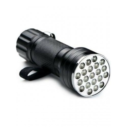 Uv Işınlı 21 Led Hayvan Dışkı Bakteri Sahte Para Kontrol Ultraviyole mor Işıklı Metal El Feneri uv fener