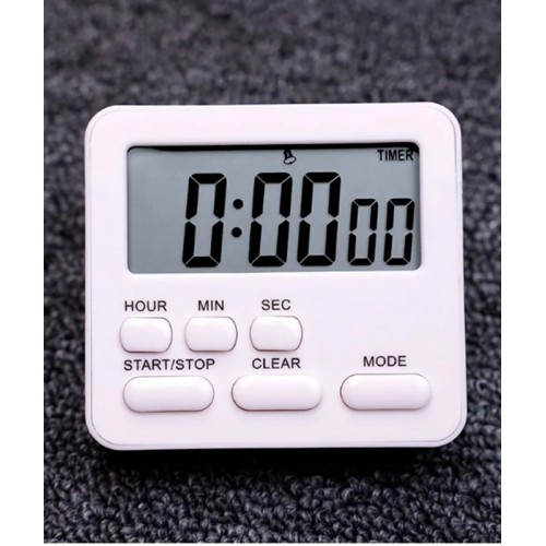Zk-2206 Alarmlı Dijital Öğrenci Sınav Kronometresi 24 Saat İleri ve Geri Sayım Cihazı Saat + Alarm ( BEYAZ )