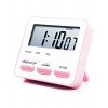 Zk-2206 Alarmlı Dijital Öğrenci Sınav Kronometresi 24 Saat İleri ve Geri Sayım Cihazı Saat + Alarm ( Beyaz-Pembe)