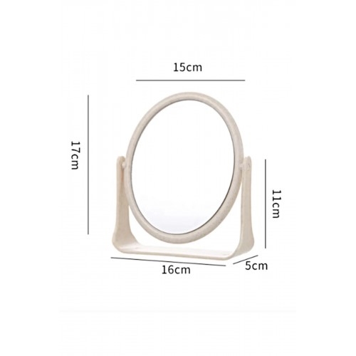 Masa üstü Makyaj Aynası - Oval Masa Aynası  Çift Taraflı 360° Açısı Ayarlanabilir