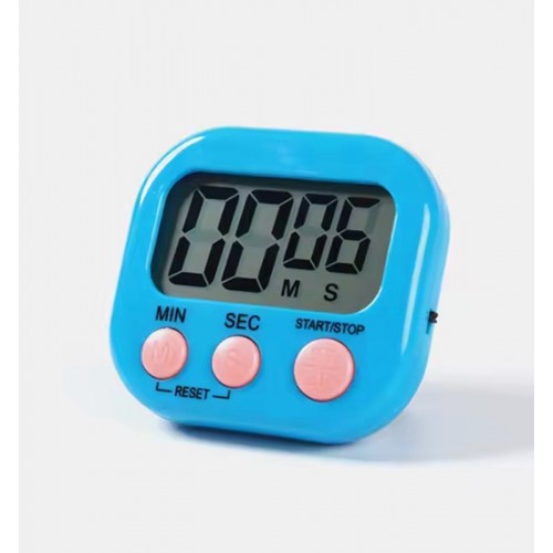 JS-188 Mini Dijital Öğrenci Sınav Kronometresi 100Dk İleri veya Geri Sayım Cihazı - 2 Kademeli Kronometre ( MAVİ )