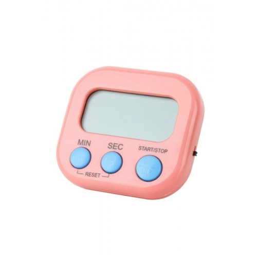 JS-188 Mini Dijital Öğrenci Sınav Kronometresi 100Dk İleri veya Geri Sayım Cihazı - 2 Kademeli Kronometre ( Pembe )
