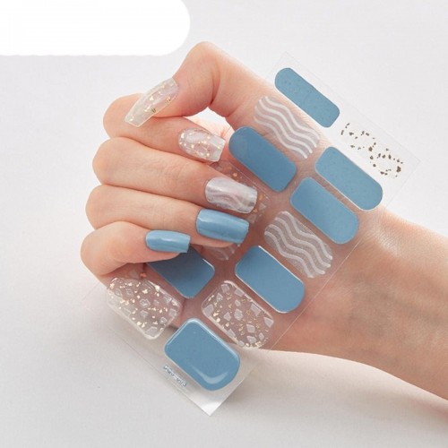 10 ADET Kolay Uygulanabilir Kendinden Yapışkanlı Suya Dış Etkenlere Dayanıklı Desenli Tırnak Sticker DQ:1-10