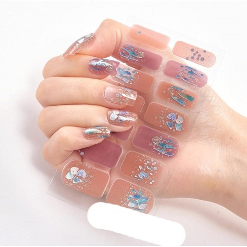 10 Adet Kolay Uygulanabilir Kendinden Yapışkanlı Suya Dış etkenlere Dayanıklı Desenli Tırnak Sticker DQ:31-40