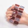 10 Adet Kolay Uygulanabilir Kendinden Yapışkanlı Suya Dış etkenlere Dayanıklı Desenli Tırnak Sticker DQ:31-40
