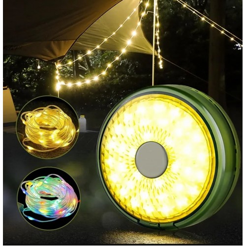 Makara Sistem Ip Led - Fener / Şarjlı Işık Kamp Lambası- Taşınabilir 10mt Led Işık Rgb Günışğı Renk