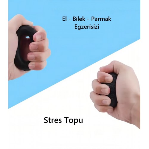 5 Parça El Kol Bilek Güçlendirici Egzersiz Aleti 5-60 Kg El Yayı Cihazı Direnç Yayı + Stres topu 5in1 el yayı set
