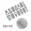 10 Adet Kolay Uygulanabilir Kendinden Yapışkanlı Suya Dış etkenlere Dayanıklı Desenli Tırnak Sticker DQ:71-80