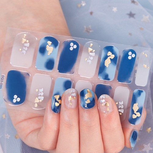 10 Adet Kolay Uygulanabilir Kendinden Yapışkanlı Suya Dış etkenlere Dayanıklı Desenli Tırnak Sticker DQ:91-100