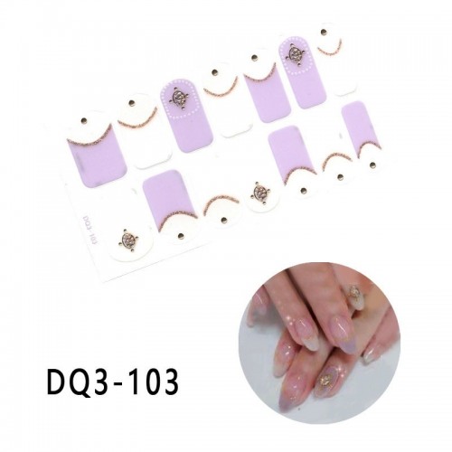 10 Adet Kolay Uygulanabilir Kendinden Yapışkanlı Suya Dış etkenlere Dayanıklı Desenli Tırnak Sticker DQ:101-110
