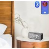 K11 Alarmlı - Termometreli Dijital Masa Saati Fm Radyo ve Bluetooth Hoparlör Siyah