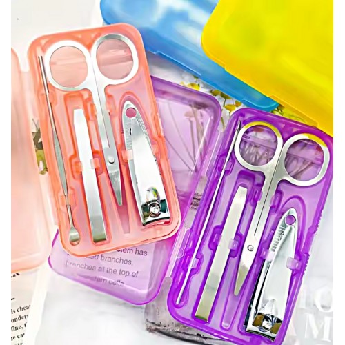 4'lü Set Manikür Pedikür Seti Mini Boy Seyahat Bakım Seti