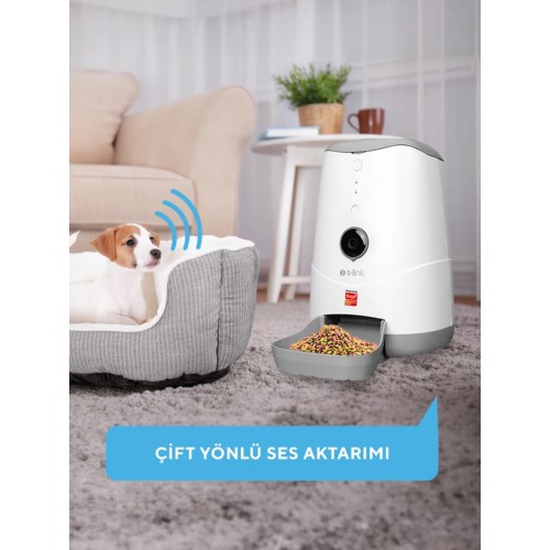 S-Link Swapp Sl-20 720p Hd Kameralı Akıllı Evcil Hayvan Besleyici Wi-fi Tuya Destekli
