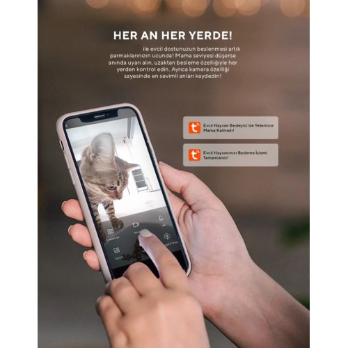 S-Link Swapp Sl-20 720p Hd Kameralı Akıllı Evcil Hayvan Besleyici Wi-fi Tuya Destekli