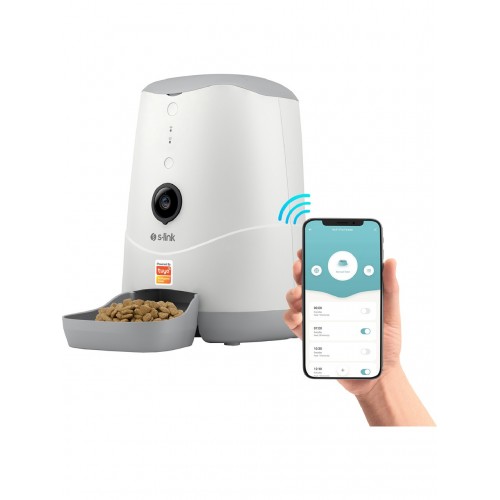 S-Link Swapp Sl-20 720p Hd Kameralı Akıllı Evcil Hayvan Besleyici Wi-fi Tuya Destekli