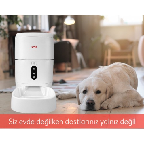 Umie Sesli Mesaj Otomatik Akıllı Mama Kabı Uzaktan Kontrollü Kedi Köpek Besleyici