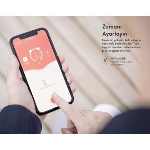 Umie Sesli Mesaj Otomatik Akıllı Mama Kabı Uzaktan Kontrollü Kedi Köpek Besleyici